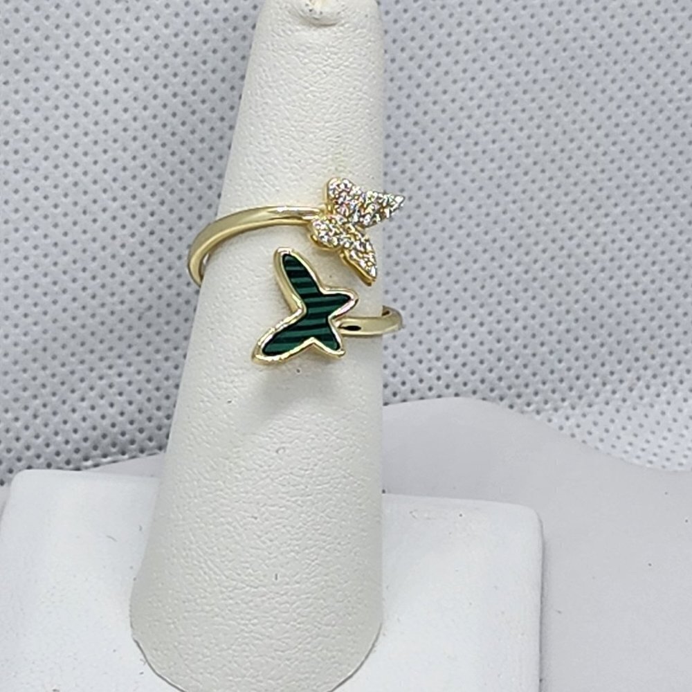 Brand New Sterling Silver 925 Double Butterfly Ring